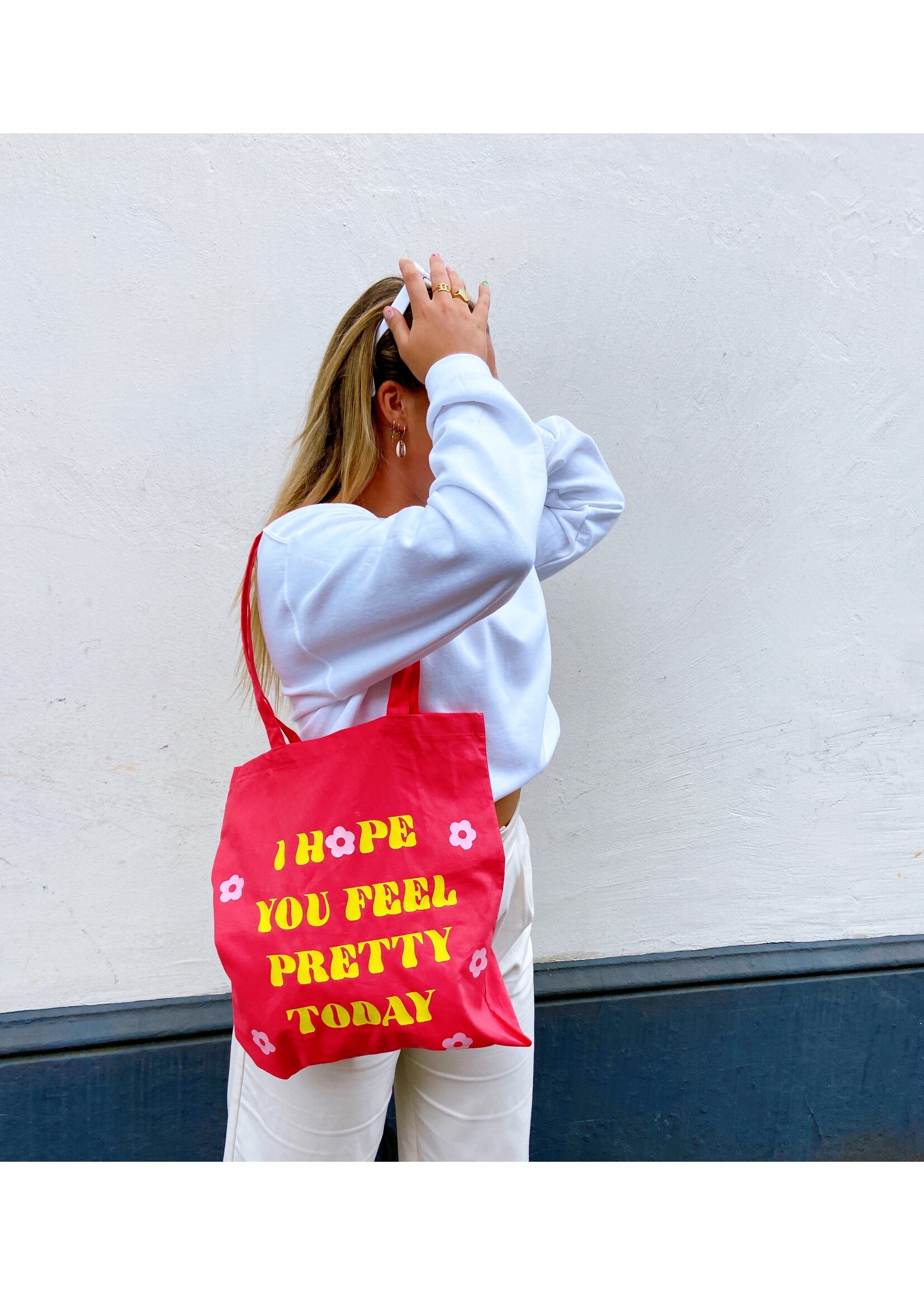 YOU ARE SPECIAL ''I hope you feel pretty today'' Pink Canvas Bag