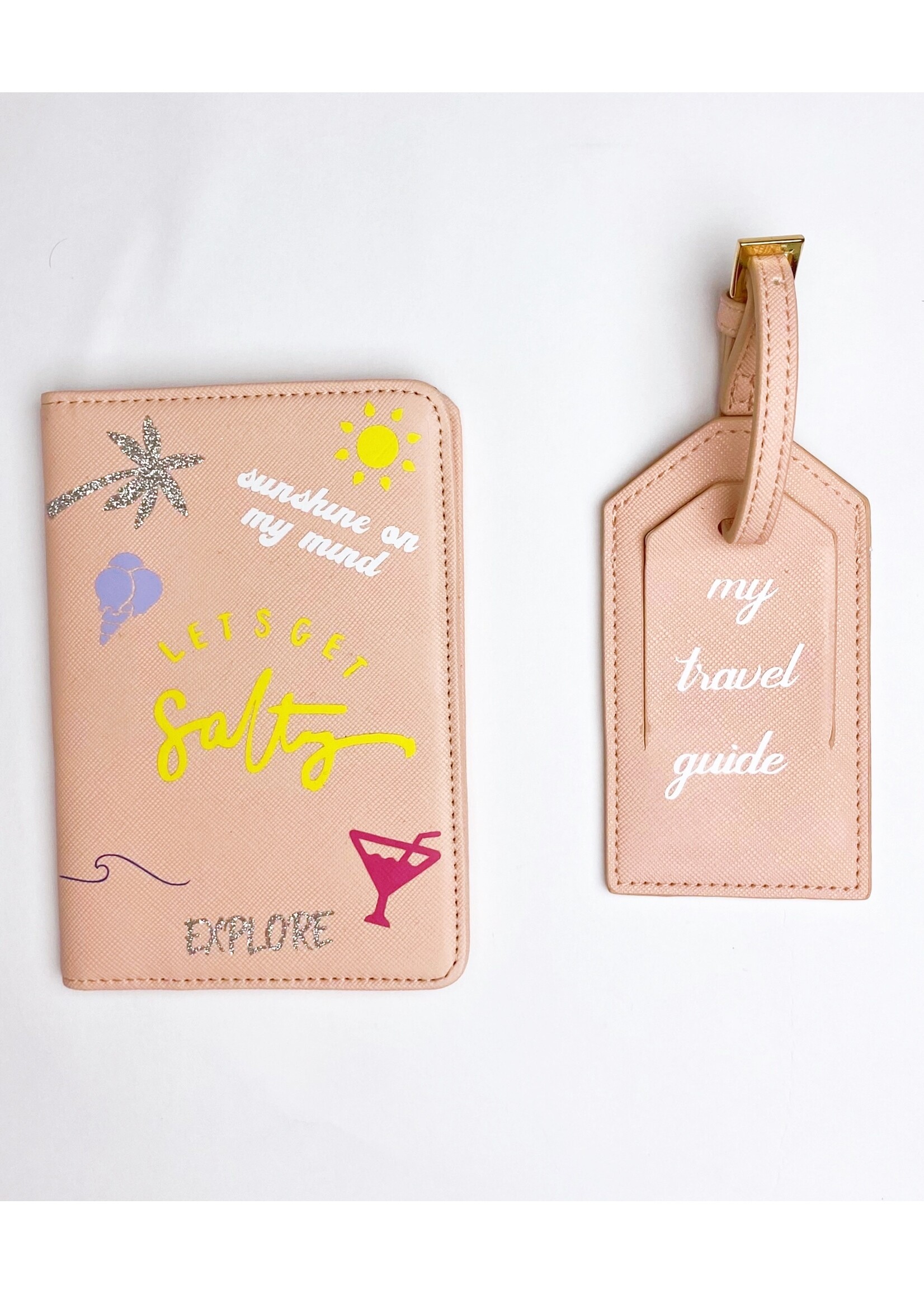 YOU ARE SPECIAL ''Allover Fashion Prints'' Light Pink Passport Holder