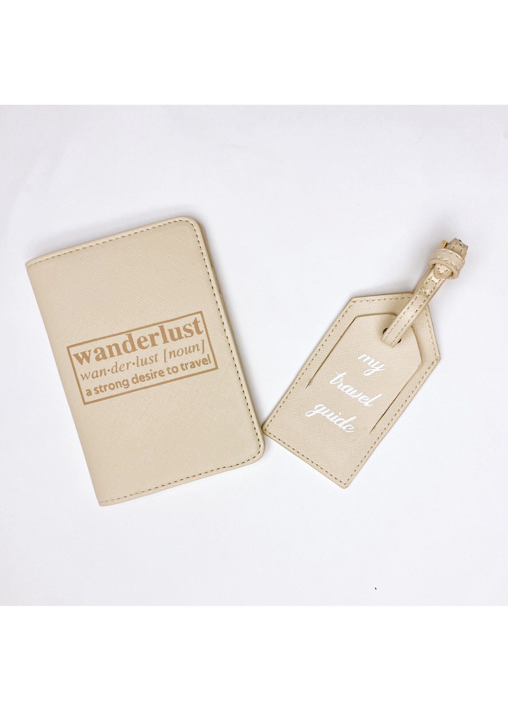 YOU ARE SPECIAL ''Wanderlust'' Beige Passport Holder