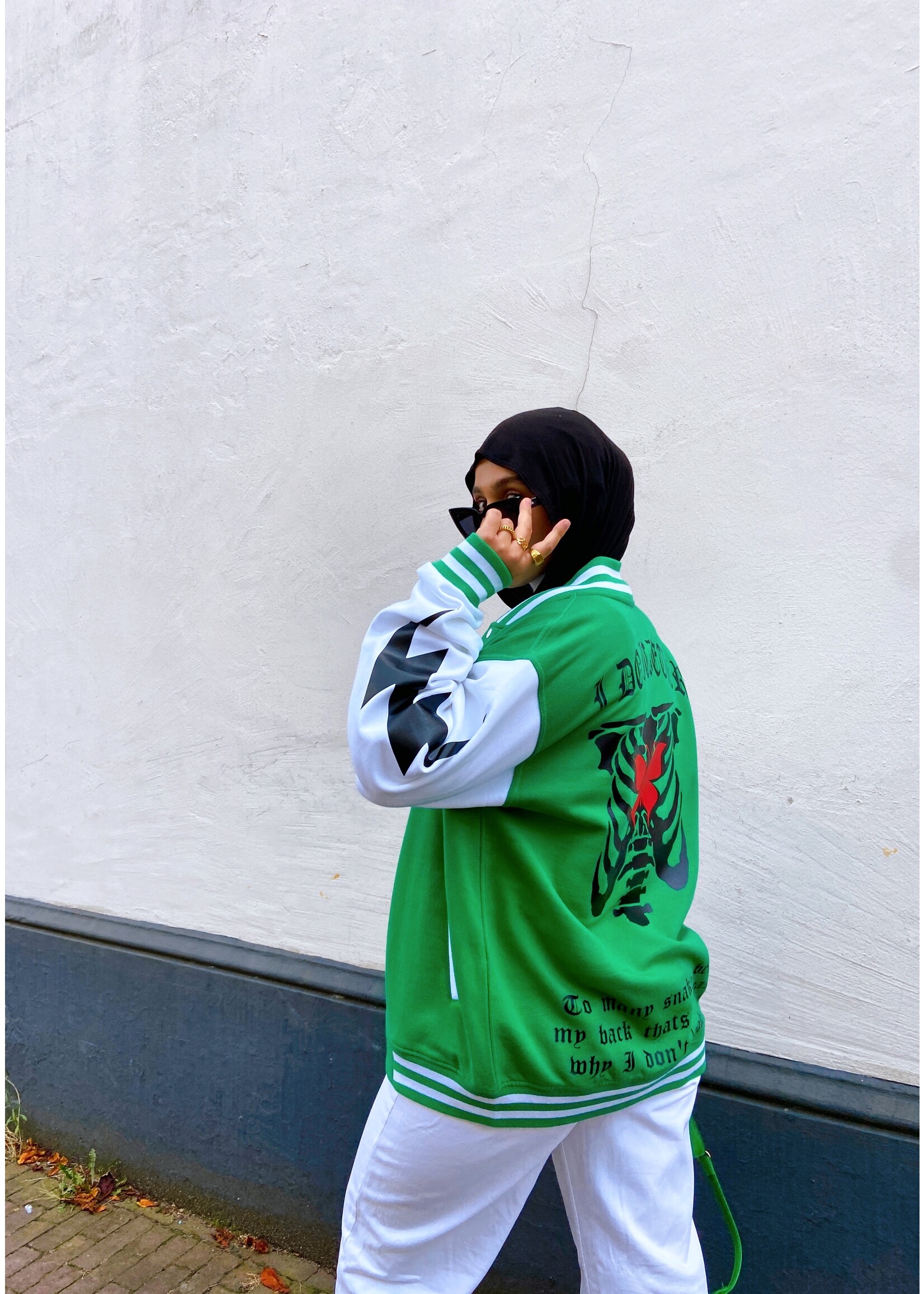 YOU ARE SPECIAL ''Snake"  Baseball Green Jacket (1 exemplaar)