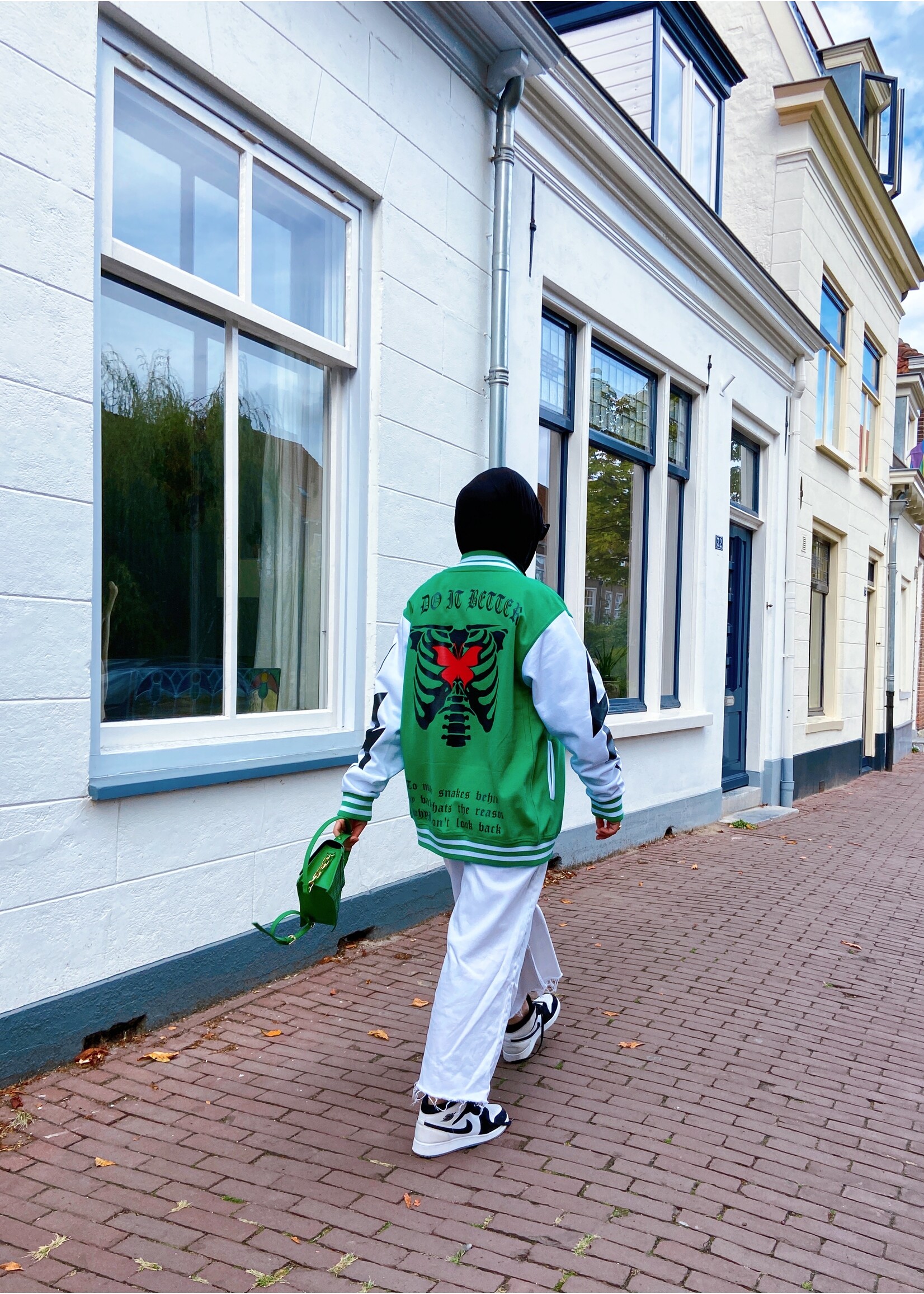 YOU ARE SPECIAL "Snake" Green Baseball Jacket (1exemplaar)
