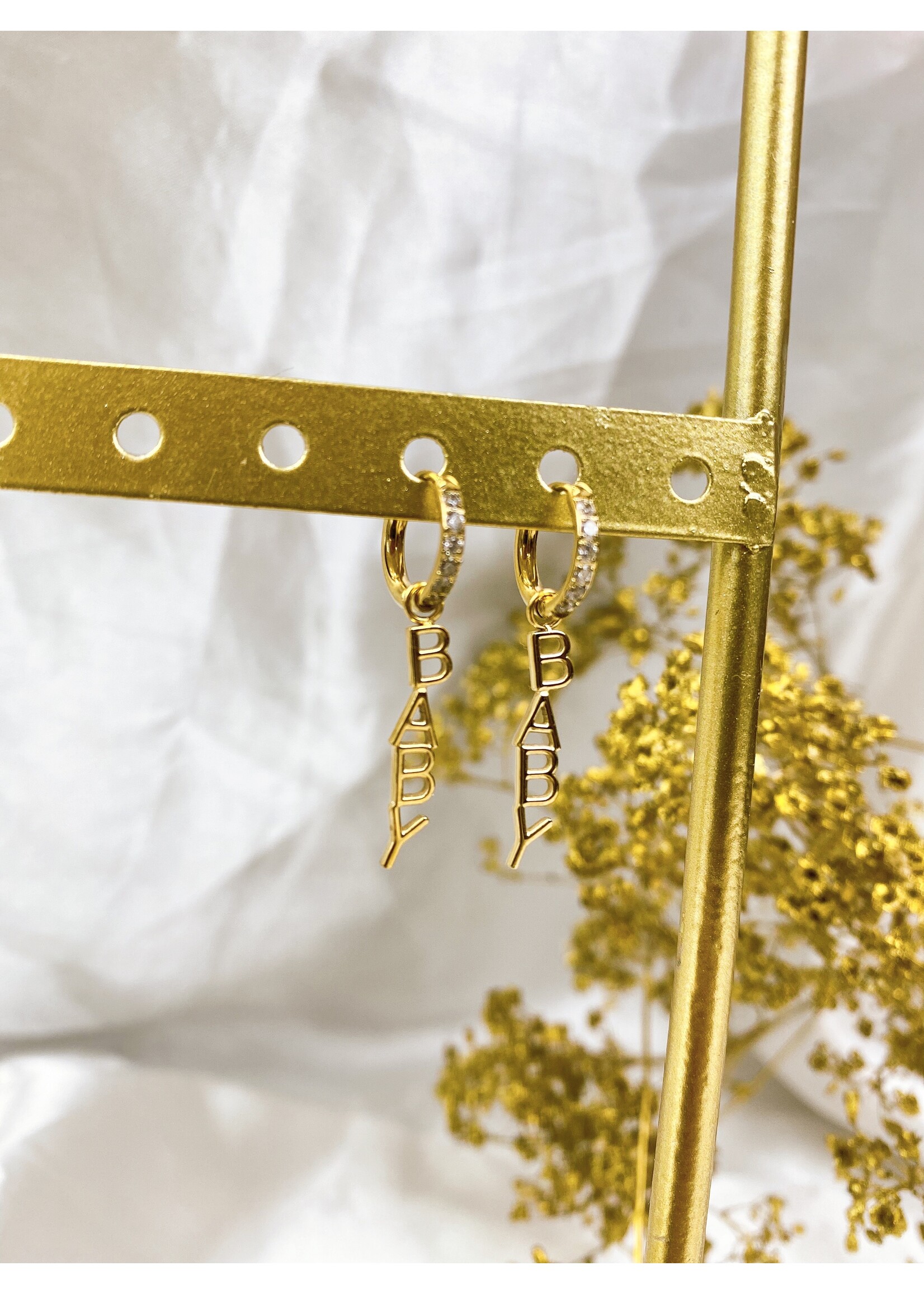 YOU ARE SPECIAL "Long Small Baby" Gold Earrings