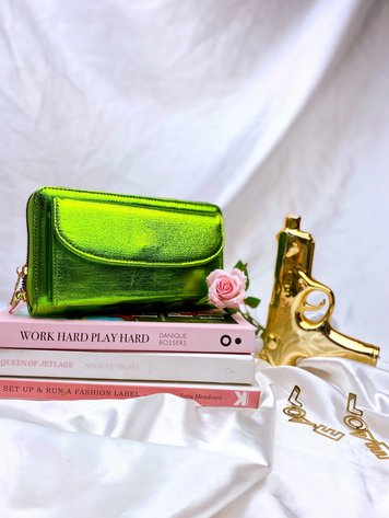 YOU ARE SPECIAL "Metallic cute" Green Clutch
