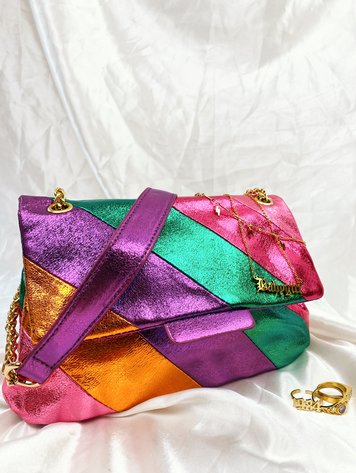 YOU ARE SPECIAL "Metallic colorful stripes" bag