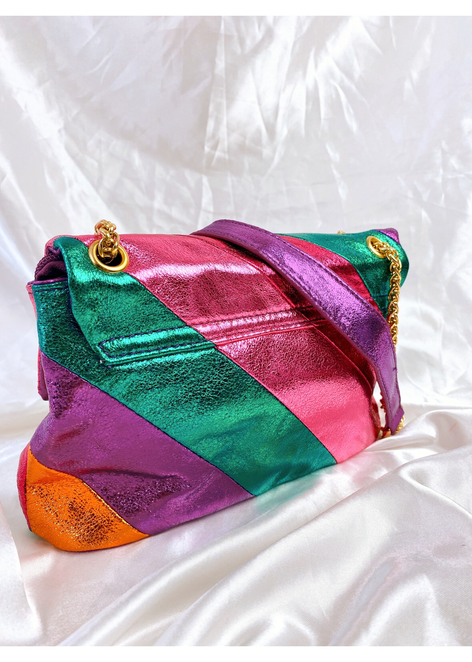 YOU ARE SPECIAL "Metallic colorful stripes" bag