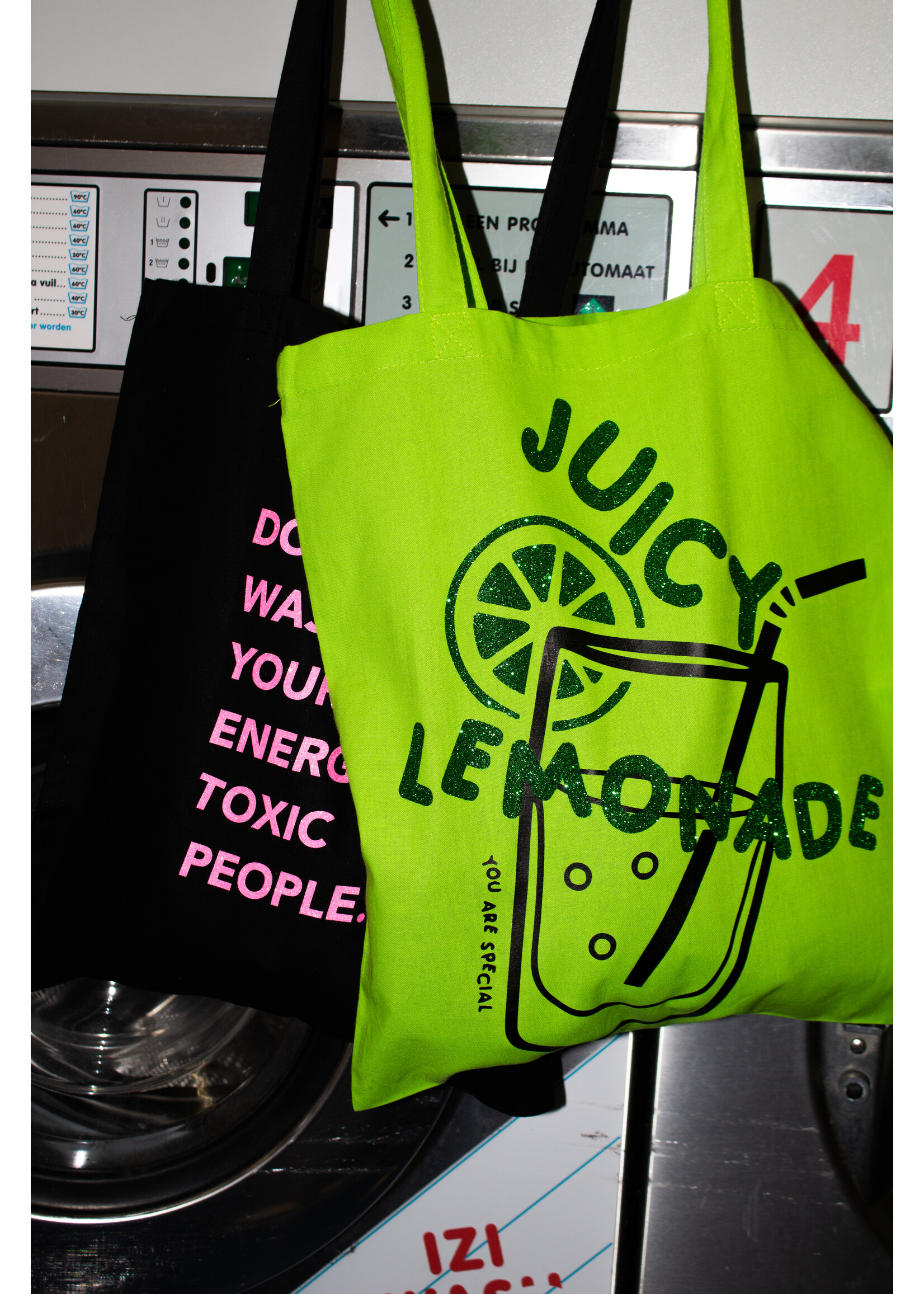 YOU ARE SPECIAL "Juicy Lemonade" LemonGreen Canvas Bag