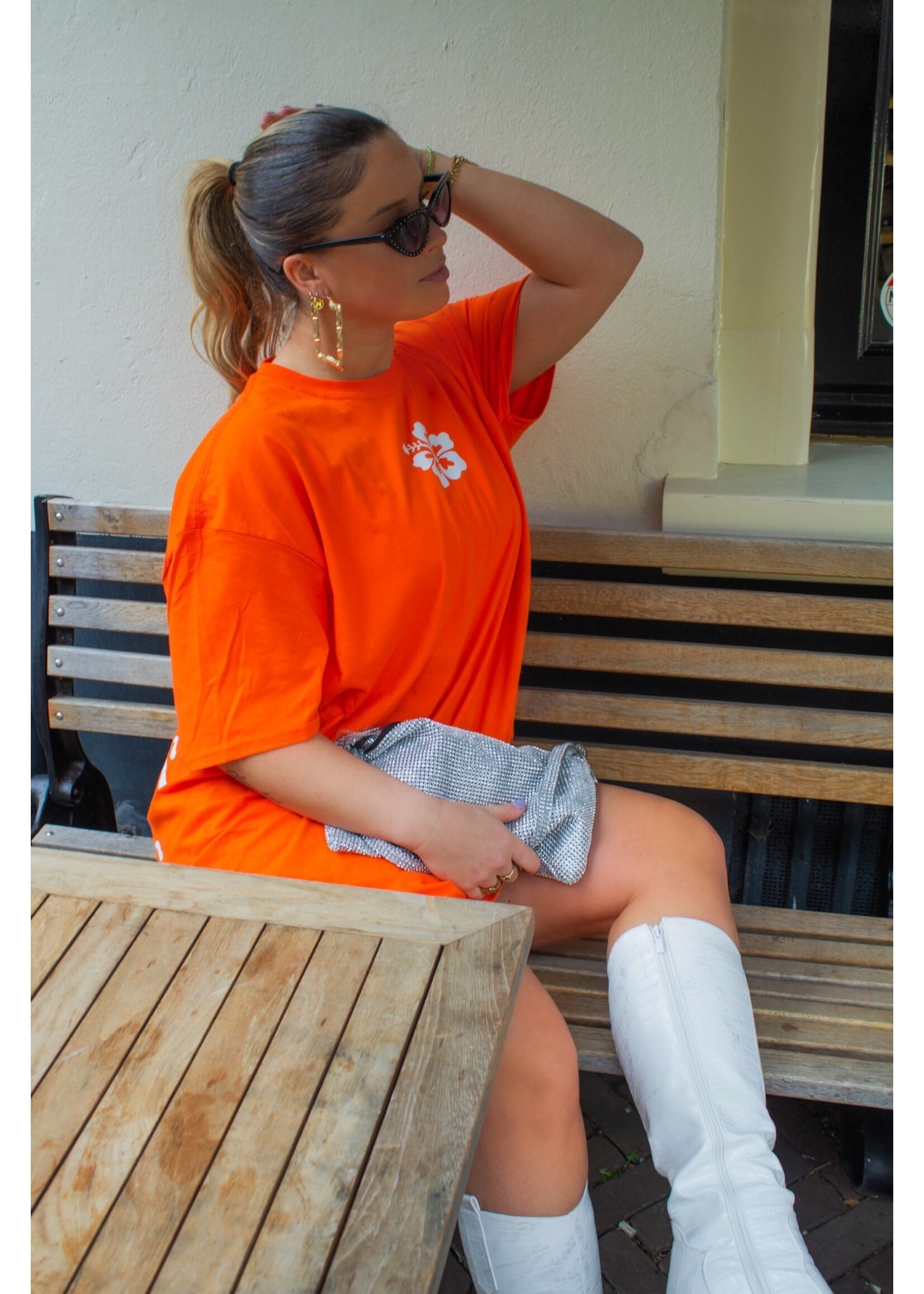 YOU ARE SPECIAL "Bliss" Oranje T-shirt dress