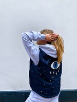 YOU ARE SPECIAL "Blue glitter eye" Navy bodywarmer| 1 PIECE