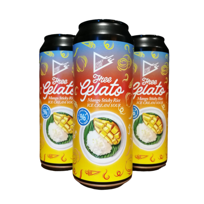 Funky Fluid - Free Gelato: Mango Sticky Rice (alcoholvrij 0,5%)
