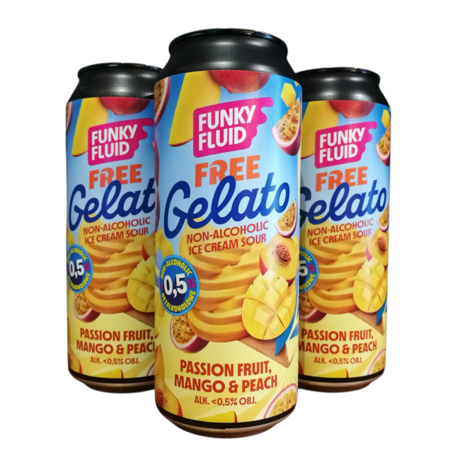 Funky Fluid - Free Gelato: Passionfruit, Mango & Peach