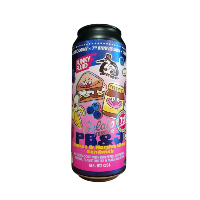 Funky Fluid - Gelato XTREME: PB&J Banana Marshmallow Sandwich (collab Hidden Springs)