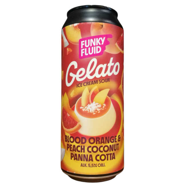 Funky Fluid - Gelato: Blood Orange & Peach Coconut Panna Cotta