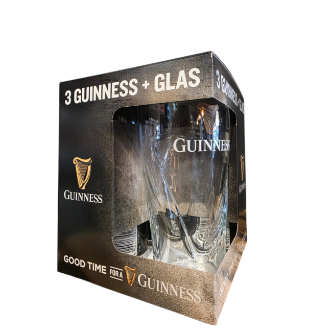 GUINNESS - DRAUGHT STOUT PAKKET + GLAS