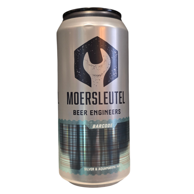 Moersleutel - Barcode silver & aquamarine