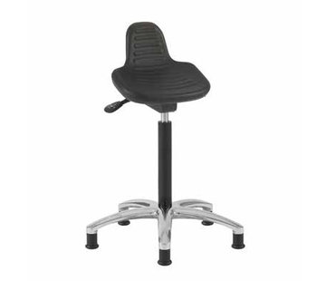 Throna Cleanroom sit-stand chair - glides - height 50/85 cm