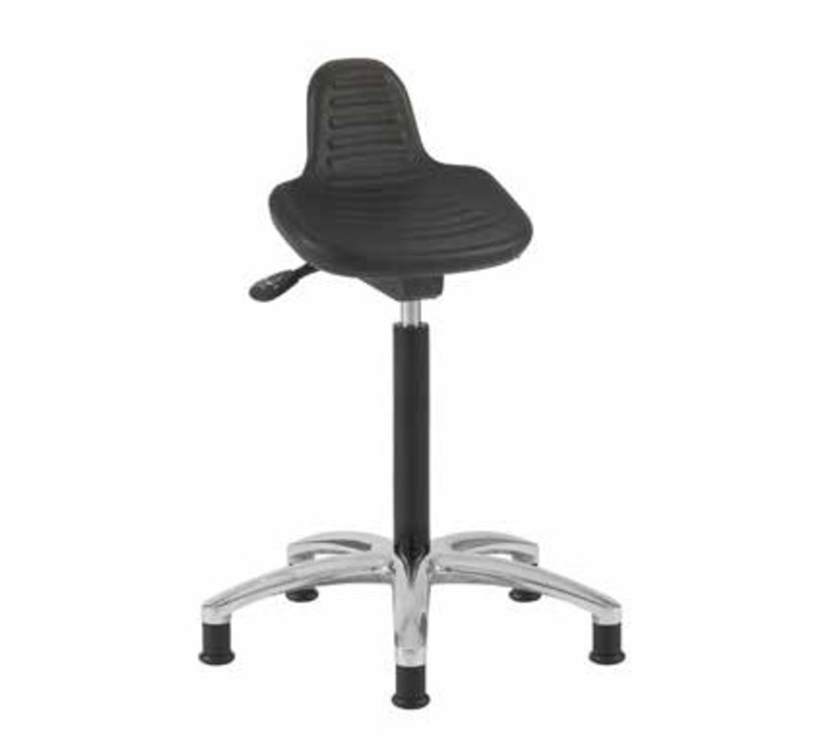 Cleanroom sit-stand chair - glides - height 50/85 cm