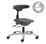 Throna Cleanroom chair - Intensive use - castors - height 42/55 cm