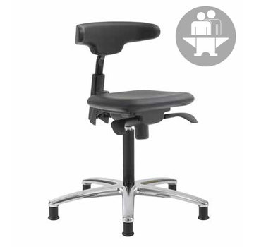 Throna Cleanroom chair - Intensive use - glides - height 50/85 cm