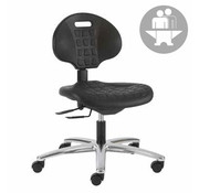 Throna Cleanroom chair - intensive use - castors - height 43/56 cm