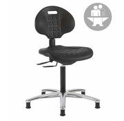 Throna Cleanroom chair - Intensive use - glides - height 51/86 cm