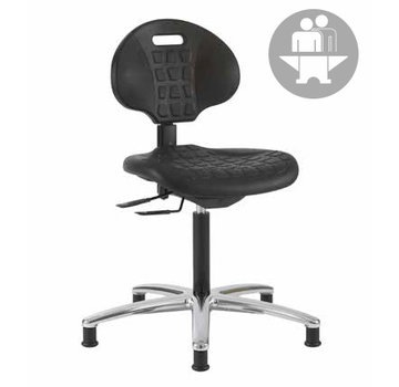 Throna Cleanroom chair - Intensive use - glides - height 51/86 cm
