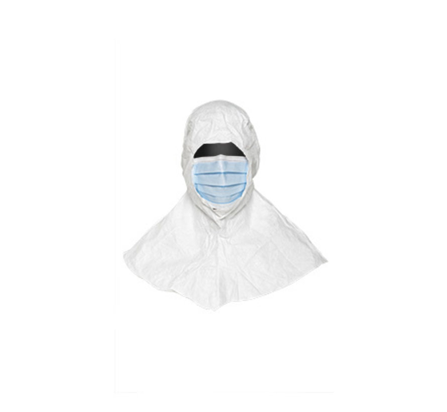 DuPont Tyvek IsoClean hoofdkap met masker (steriel) - 9820MS (100 stuks)