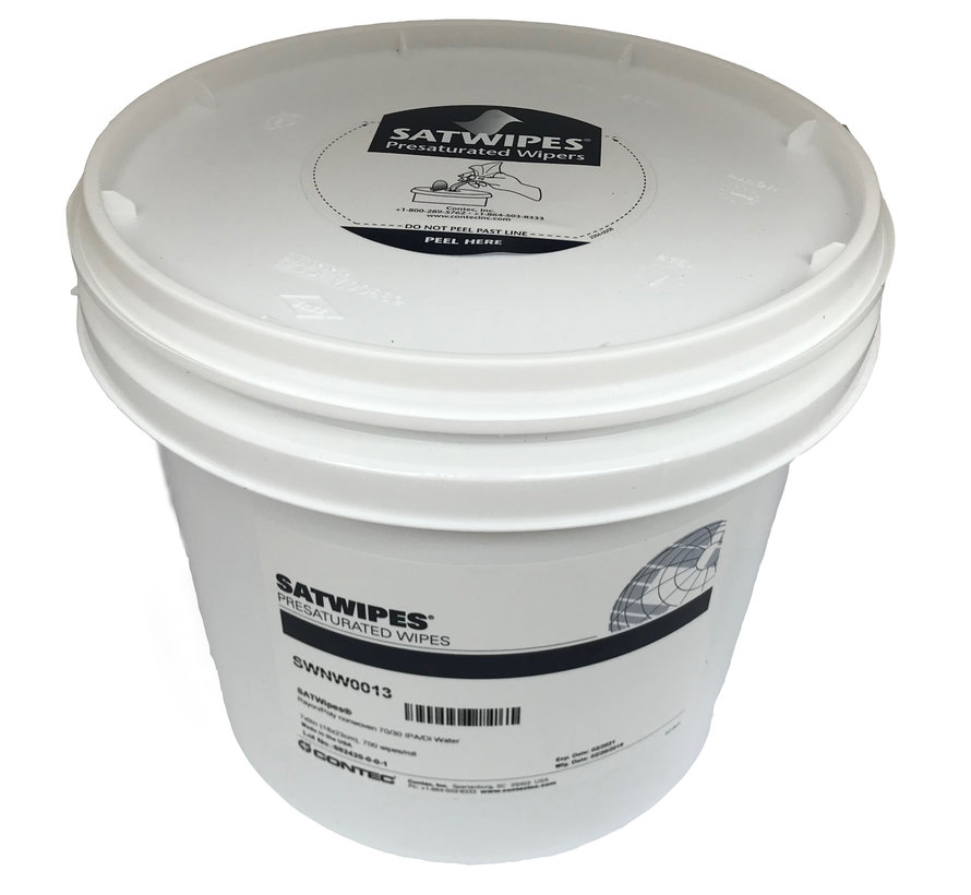Contec SWNW0013 presaturated polyester wipes with 70% IPA and 30% DI water