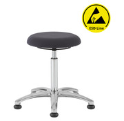 Throna Cleanroom stool - ESD - glides - height 42/85 cm