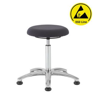 Throna Cleanroom stool - ESD - glides - height 42/85 cm