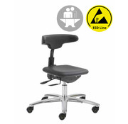 Throna Cleanroom chair - ESD - intensive use - castors - height 42/55 cm