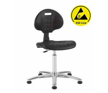 Throna Cleanroom chair - ESD - glides - height 49/84 cm