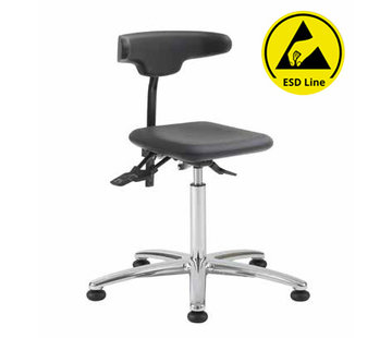 Throna Cleanroom - chair - ESD - glides - height 50/85 cm