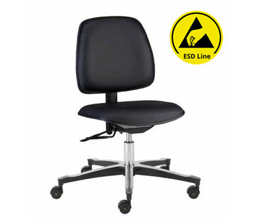 Throna Cleanroom chair - ESD - HEPA filter - castors - height 44/87 cm
