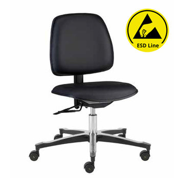 Throna Cleanroom chair - ESD - HEPA filter - castors - height 44/87 cm