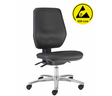 Throna Cleanroom chair - ESD - castors - height 42/55 cm
