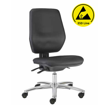 Throna Cleanroom chair - ESD - castors - height 42/55 cm