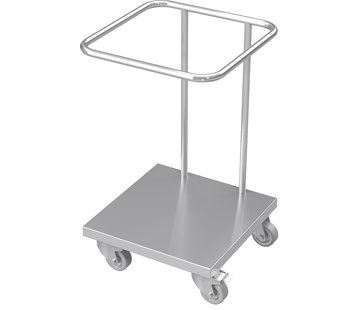 ProCleanroom RVS cleanroom trolley voor plastic zakken