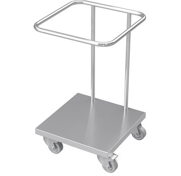 ProCleanroom RVS cleanroom trolley voor plastic zakken