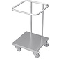 RVS cleanroom trolley voor plastic zakken