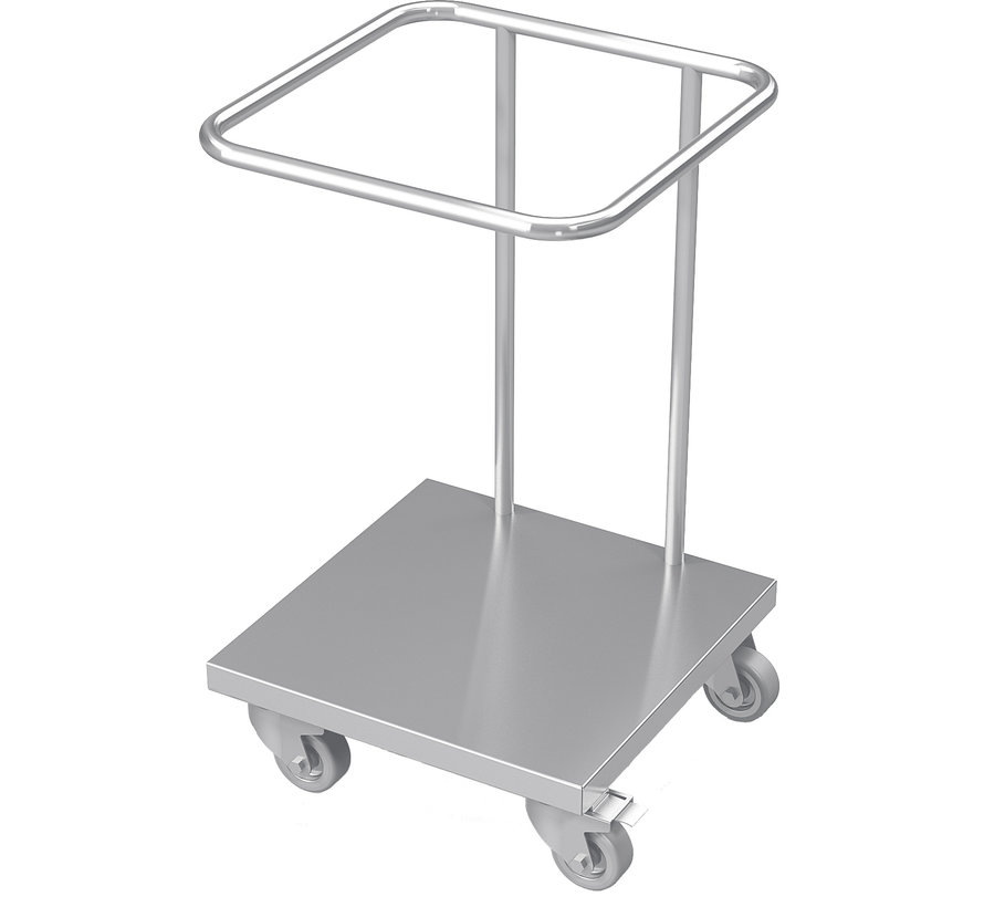 Stainless steel 304 cleanroom trolley for plastic bags