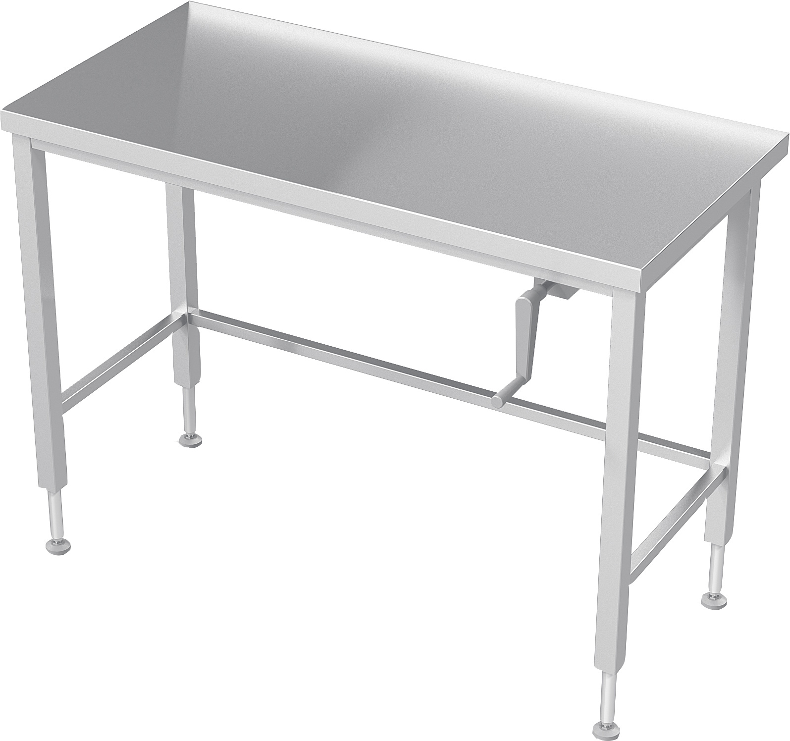 RVS Werktafel Handmatig in Hoogte Verstelbaar | 120 kg draagkracht - ProCleanroom
