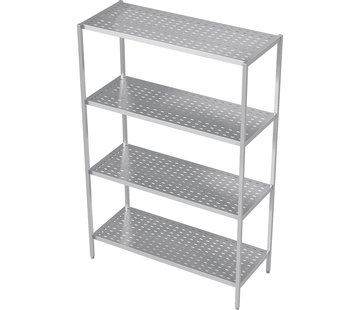 ProCleanroom Stainless steel cleanroom rack with perforated shelves