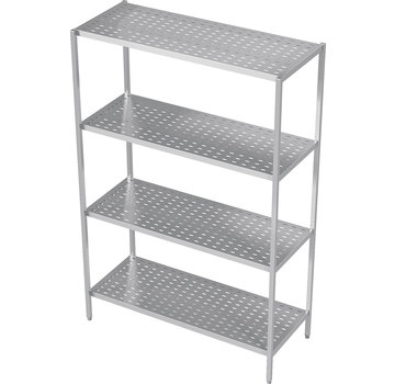 ProCleanroom Stainless steel cleanroom rack with perforated shelves