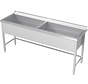 Stainless steel 304 cleanroom double sink unit