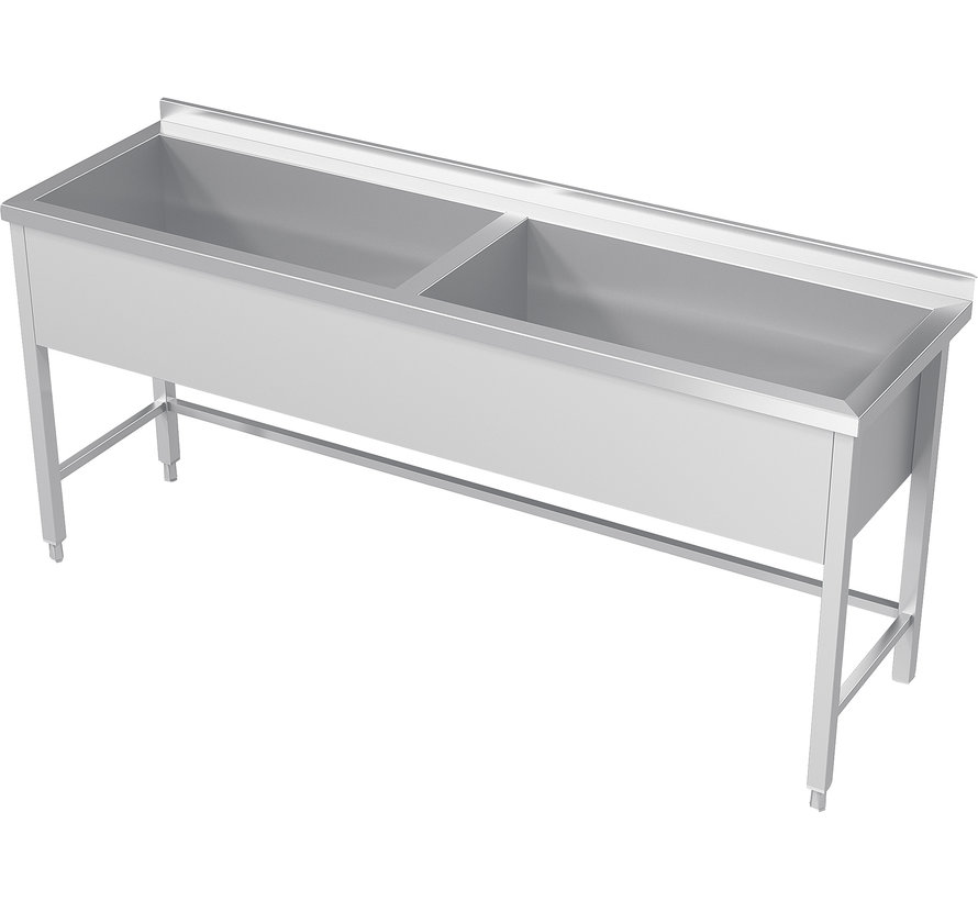 Stainless steel 304 cleanroom double sink unit
