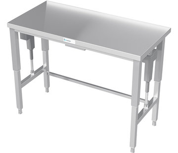 ProCleanroom Edelstahl-Werkbank elektrisch höhenverstellbar
