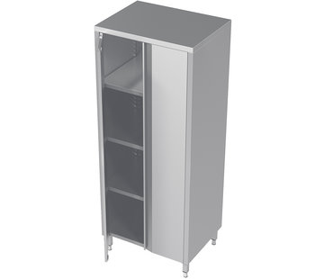 ProCleanroom Stainless steel tall cleanroom cupboard with hinged doors