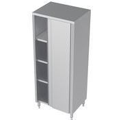 ProCleanroom Stainless steel tall cleanroom cupboard with sliding doors
