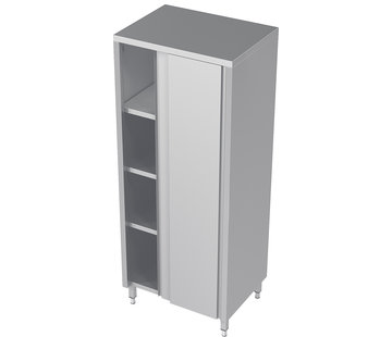 ProCleanroom Stainless steel tall cleanroom cupboard with sliding doors