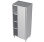 Stainless steel tall cleanroom cupboard with sliding doors